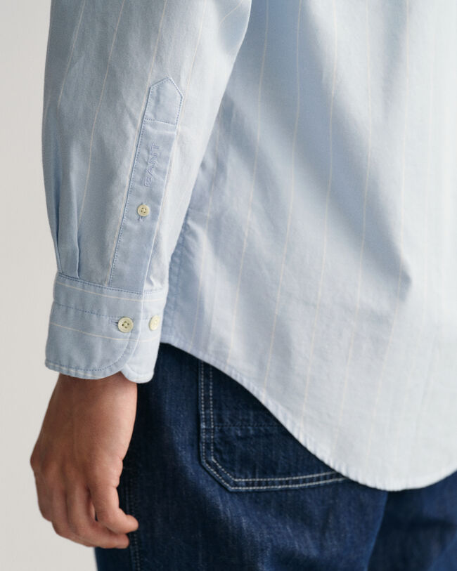 Relaxed fit Oxford-skjorte med n&aring;lestriber