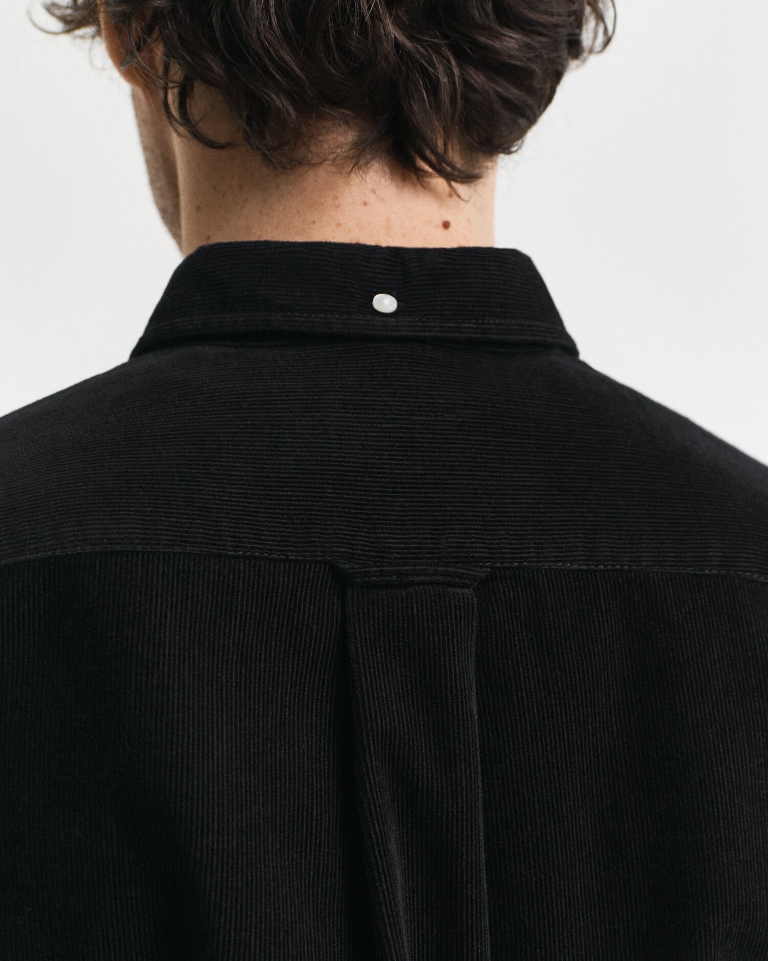 Regular fit skjorte af bomuldsjernbanefløjl