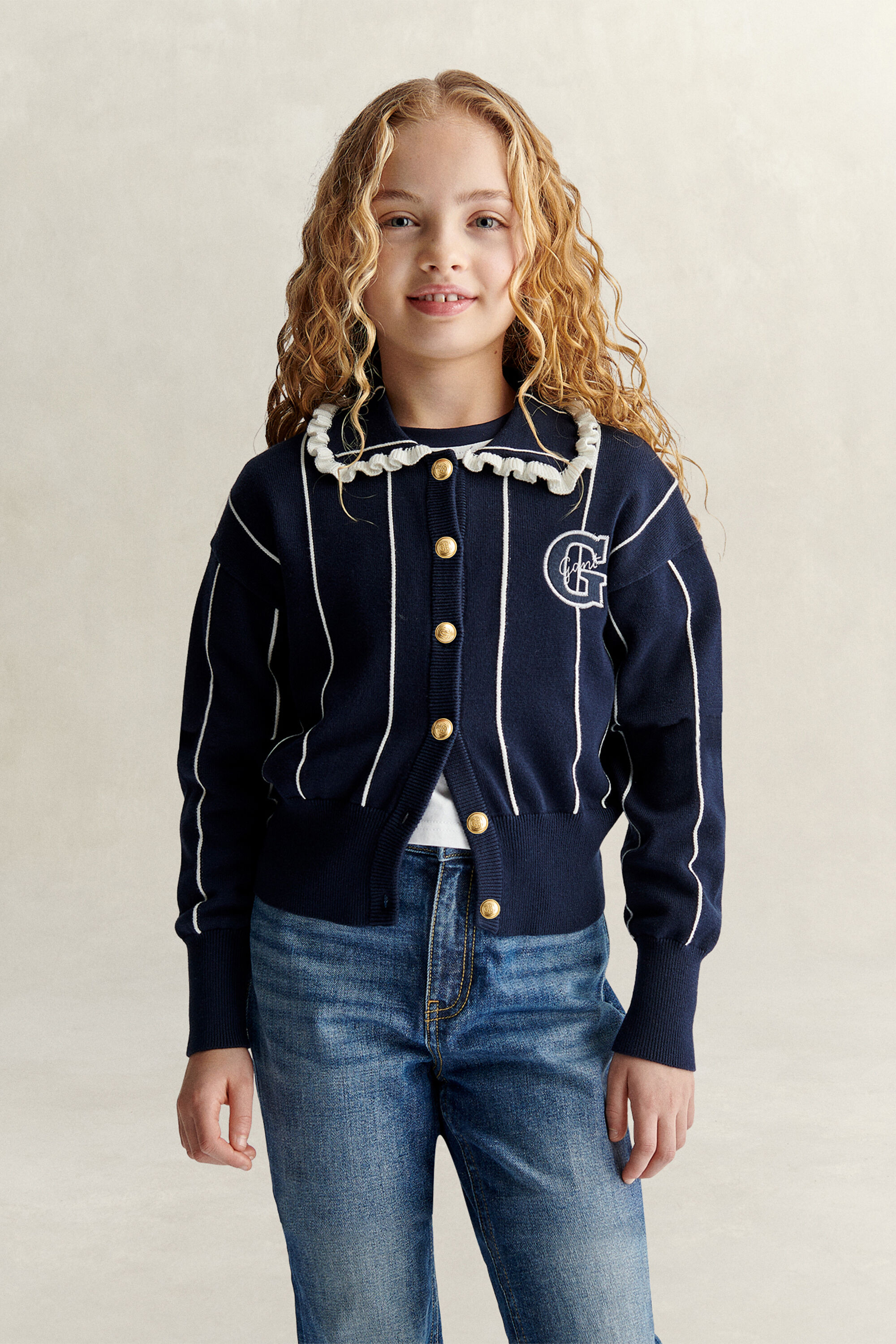 Teen Girls stribet cardigan