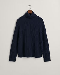 Tekstureret sweater med rullekrave