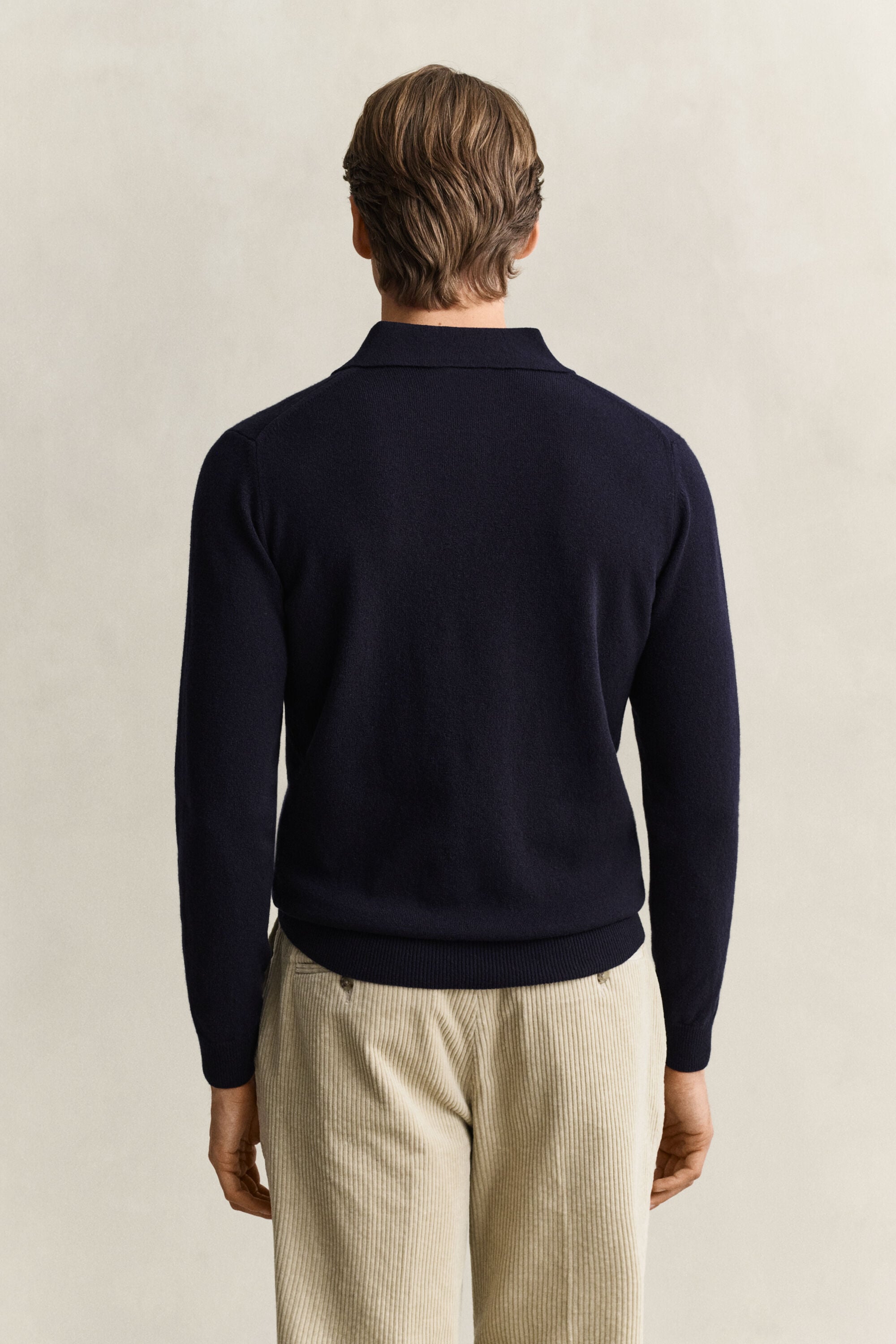 Polosweater af ekstra fin lammeuld