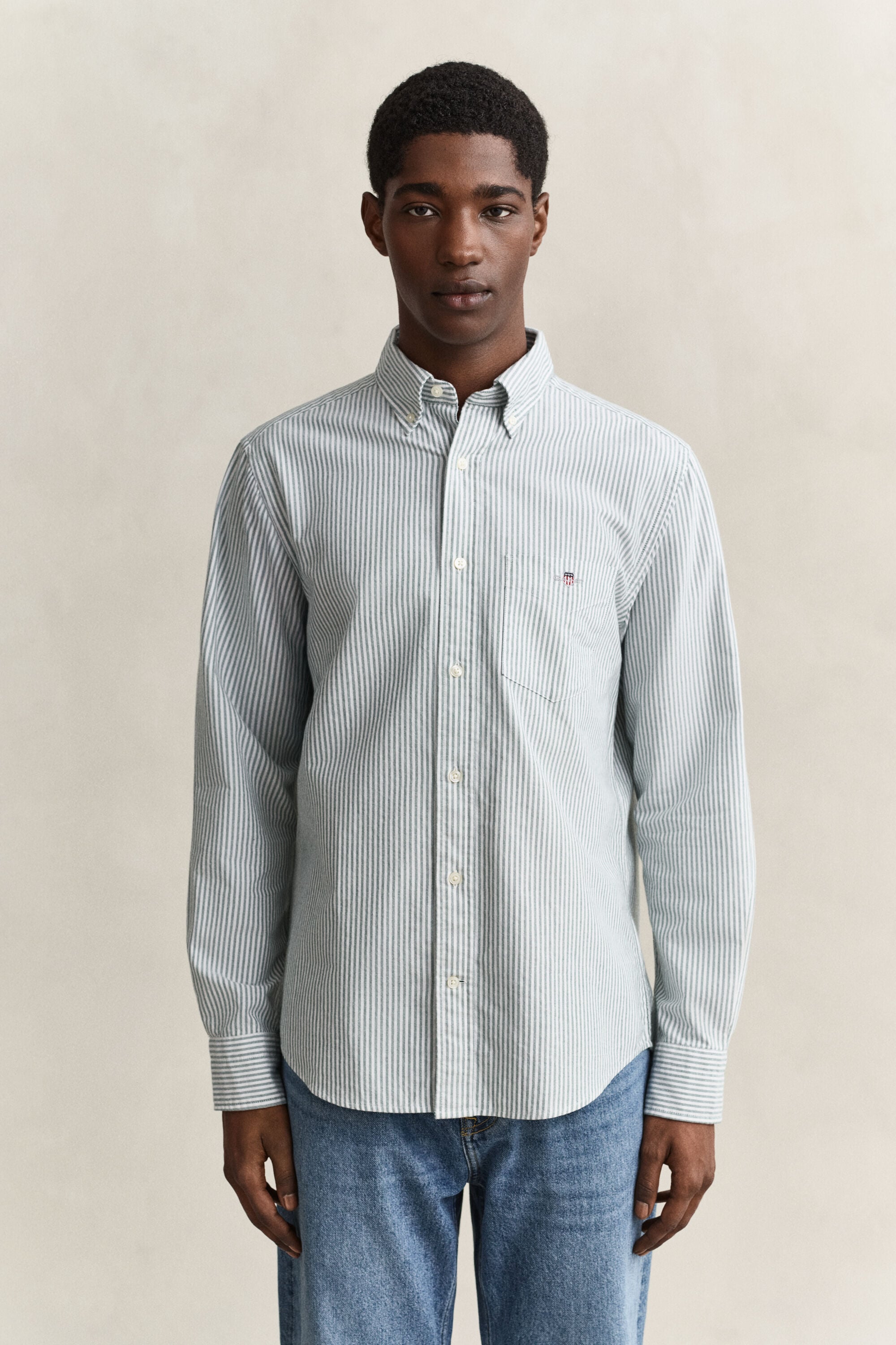 Classic Regular Oxford skjorte med striber