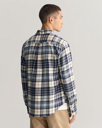 Regular fit skotskternet flannelskjorte