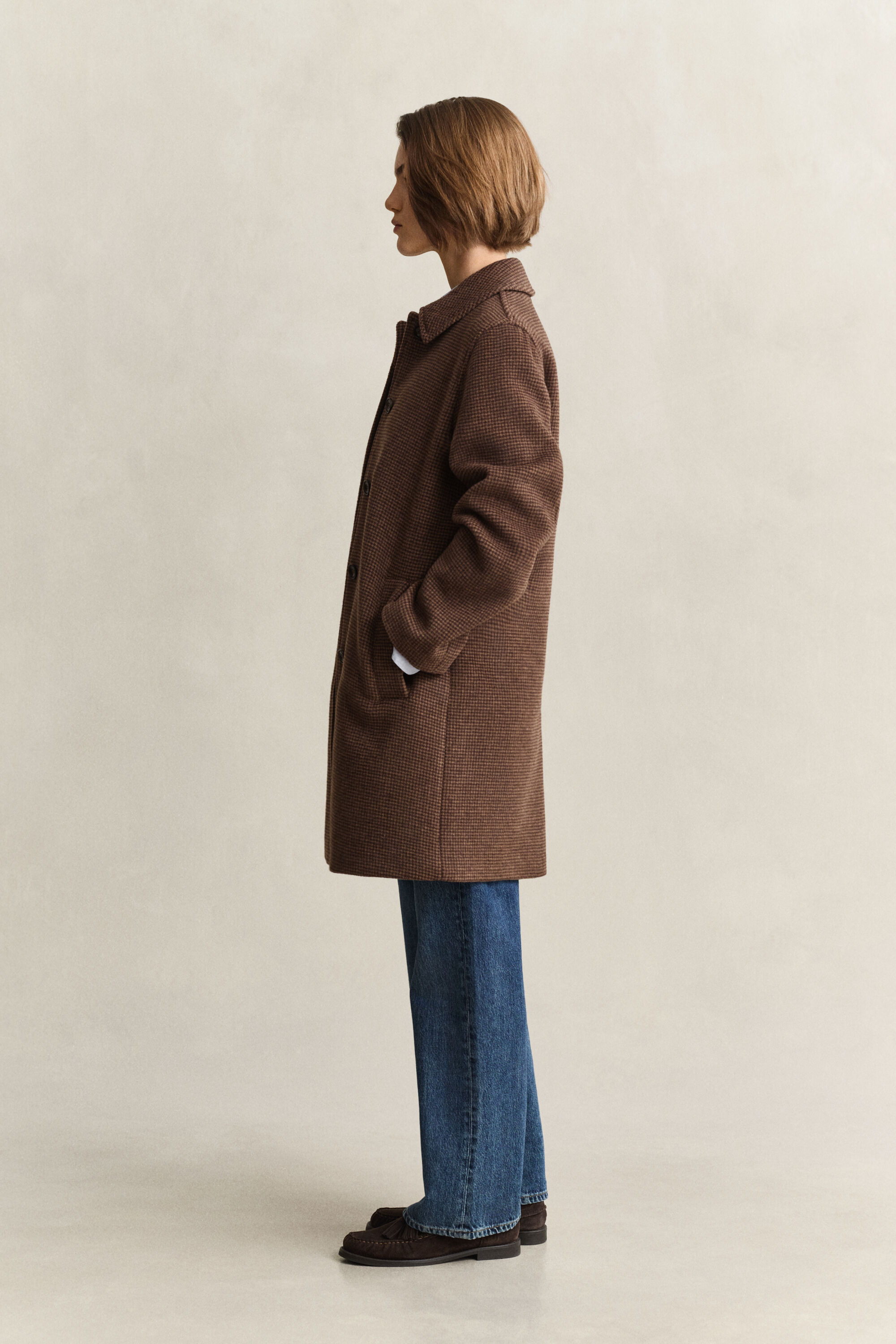 Car Coat af uldblanding