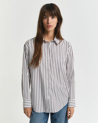 Relaxed fit klassisk stribet poplin-skjorte