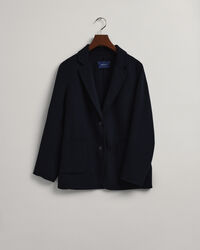 Håndsyet lige blazer