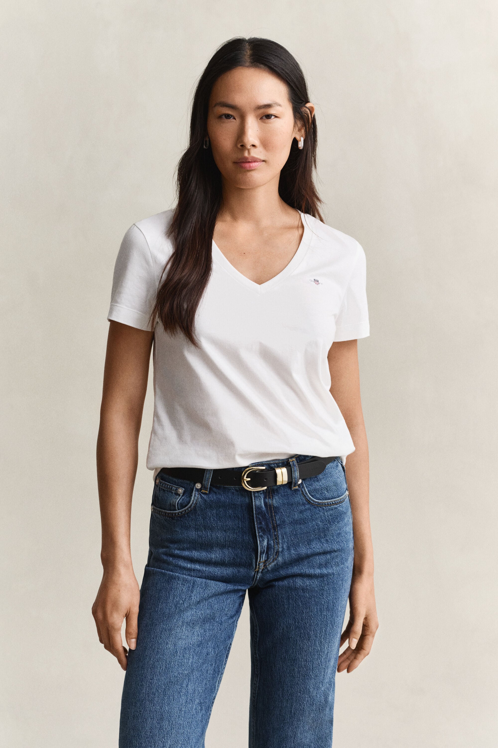 Shield T-shirt med V-hals