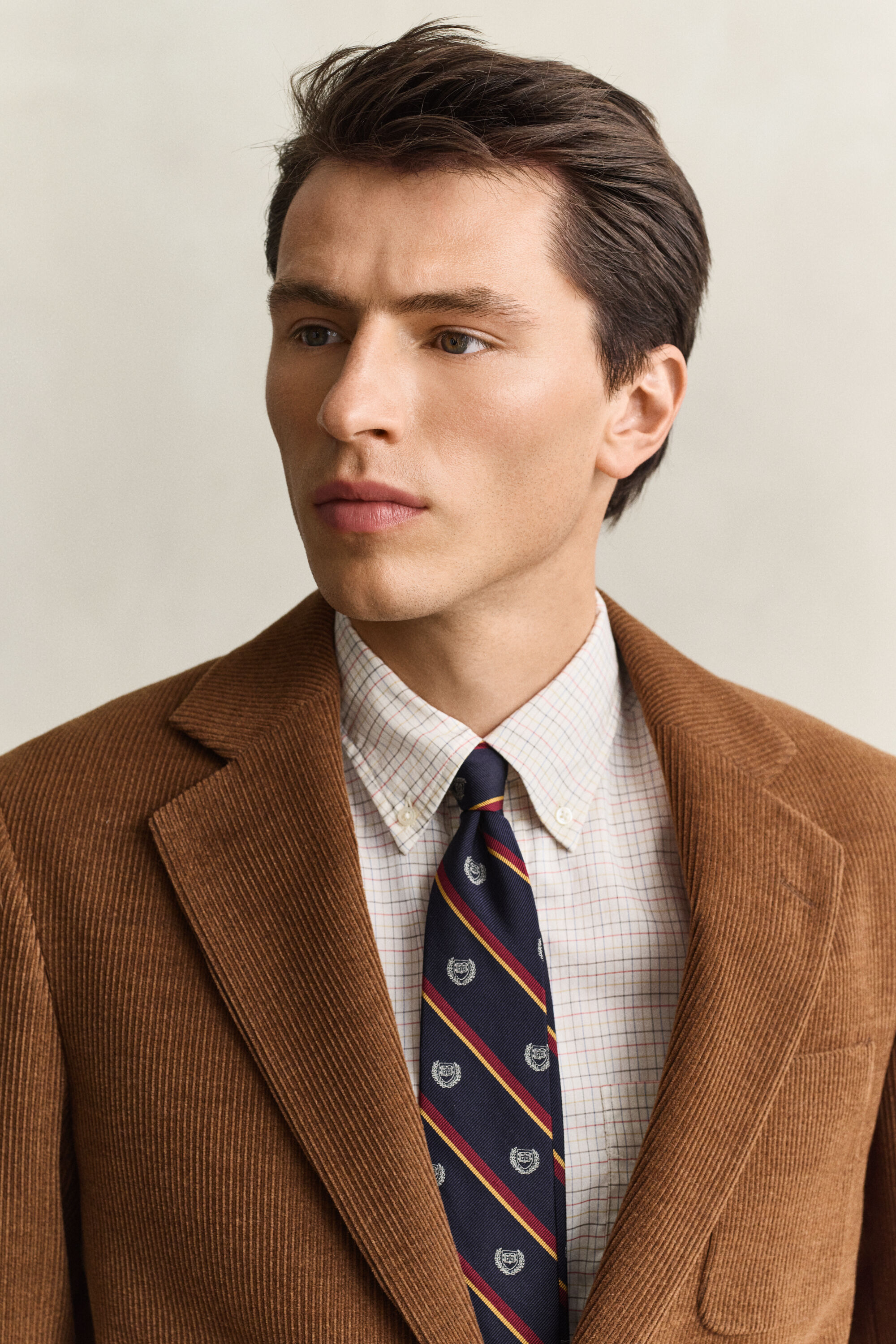 Gant x Yale blazer i jernbanefløjl af uld