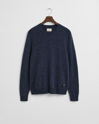 Sweater med crewneck i mouliné uldblanding