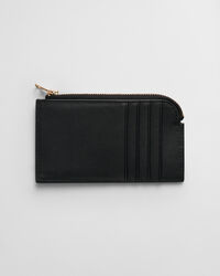 Kortholder af læder med lynlås