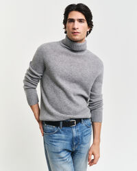 Sweater med rullekrave i kashmir