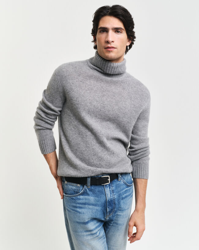 Sweater med rullekrave i kashmir