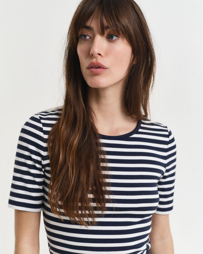 Striped Ribbed T-Shirt