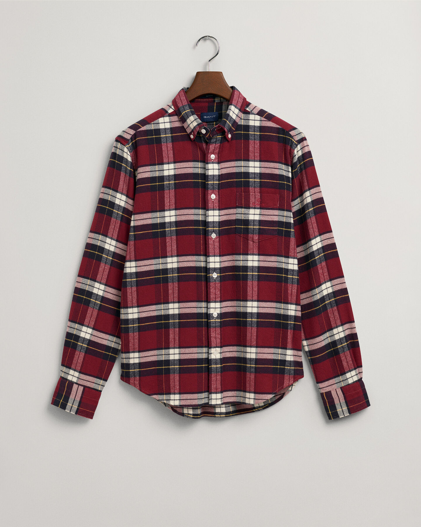 Regular fit ternet flannelskjorte
