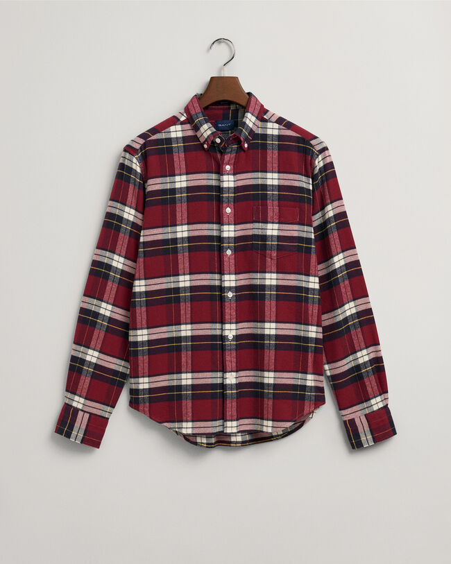 Regular fit ternet flannelskjorte