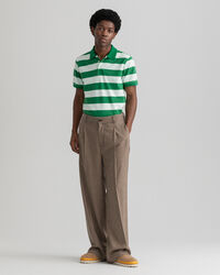 Barstripe piqué poloskjorte med tryk