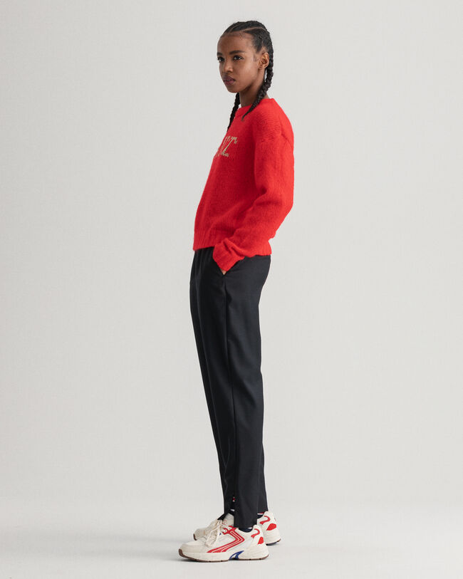 Logo crewneck sweater i mohair