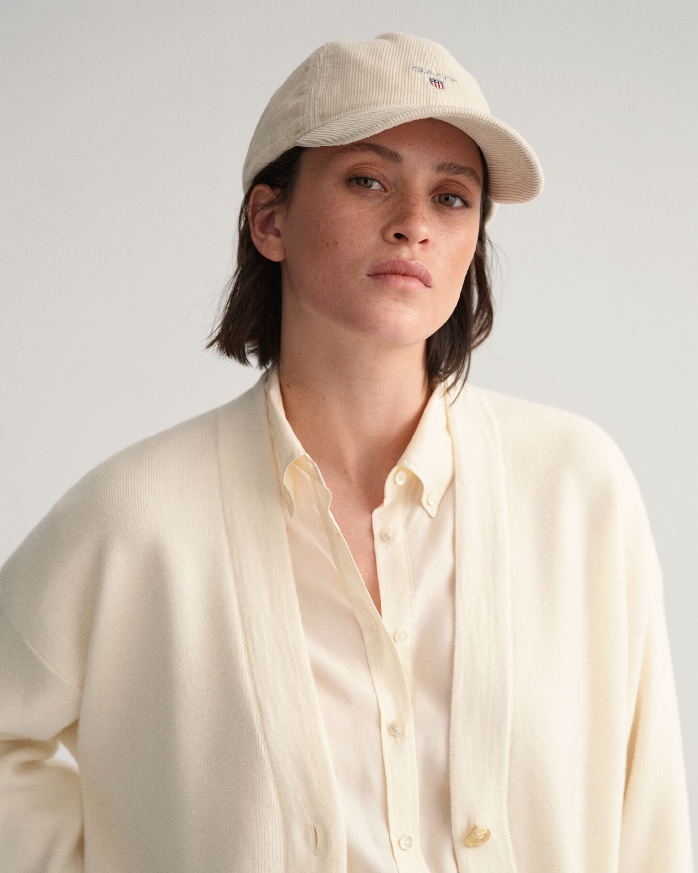 Ensfarvet Oversized cardigan