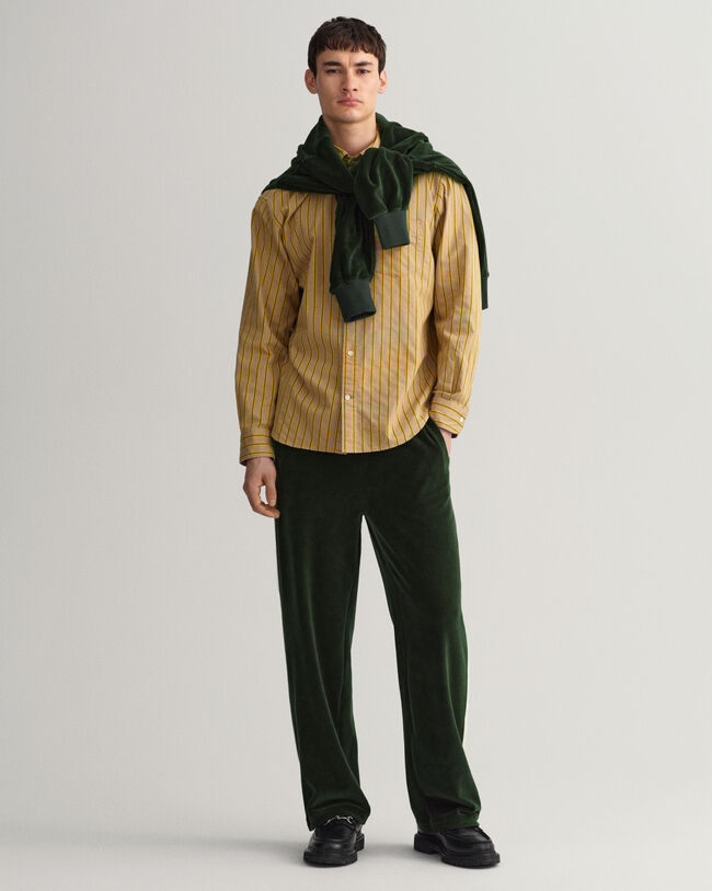 Relaxed fit dobby-stribet skjorte