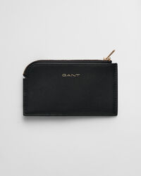 Kortholder af læder med lynlås