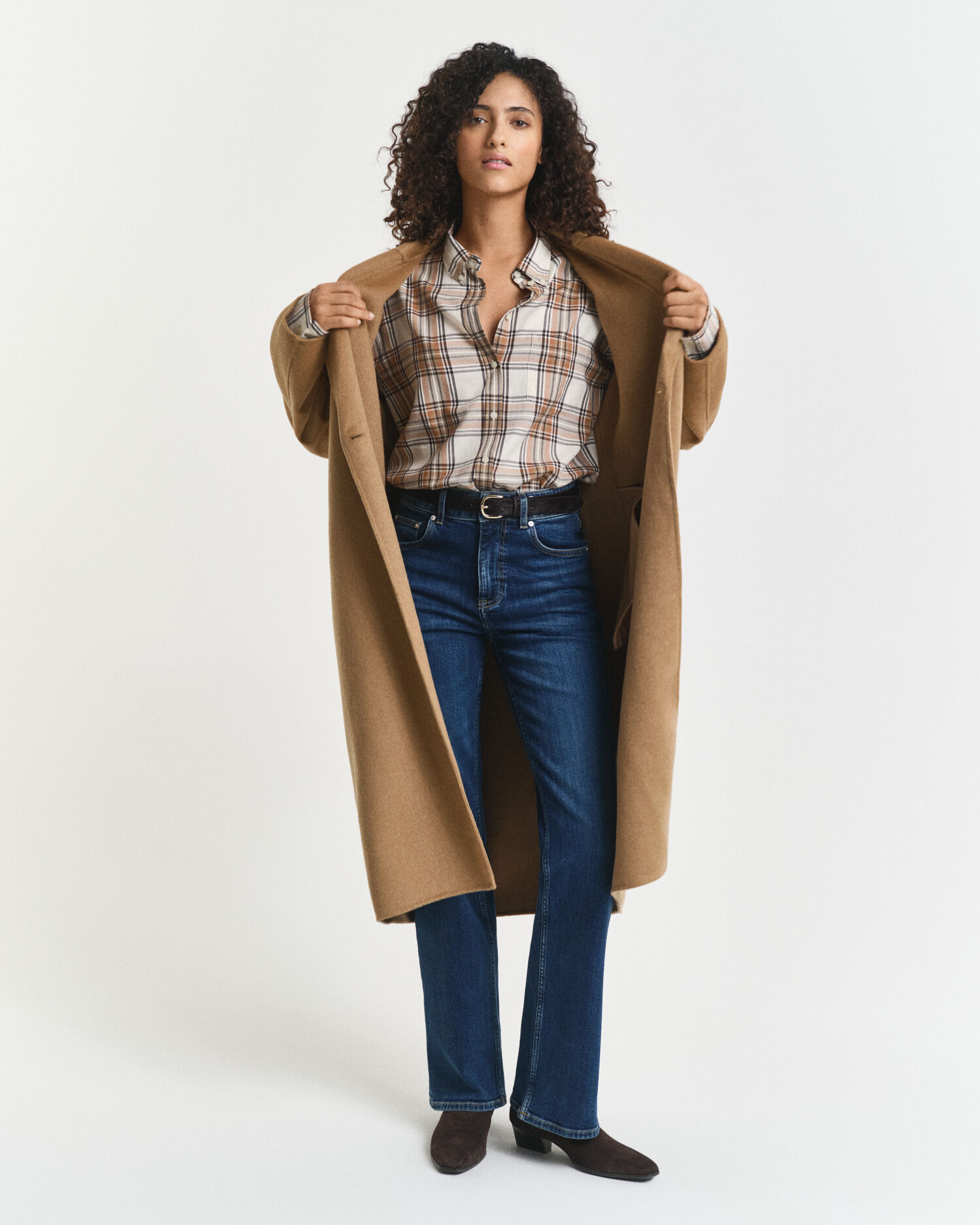 Relaxed fit ternet flannelskjorte