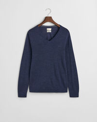 Sweater med V-hals sweater af ekstra fin merinould