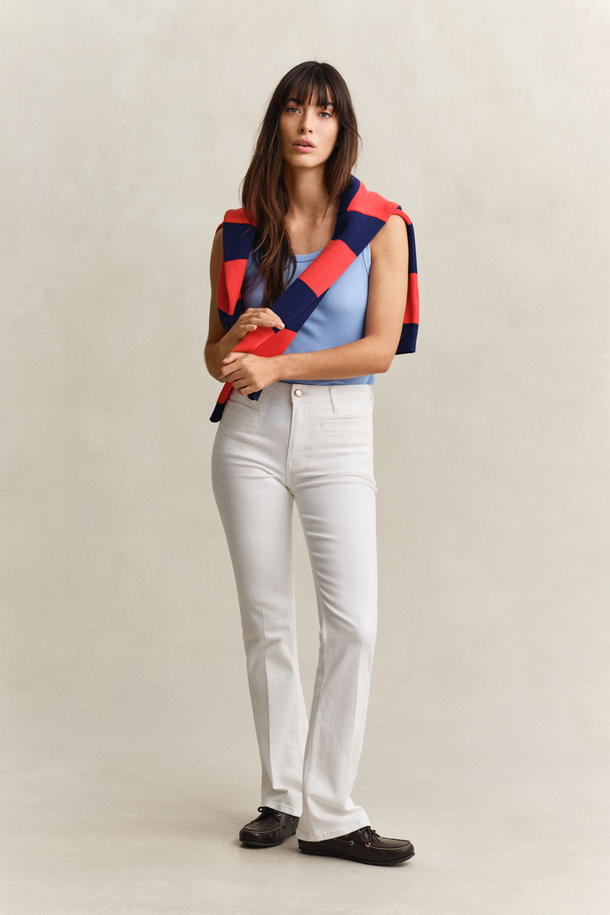 Ribstrikket tank-top