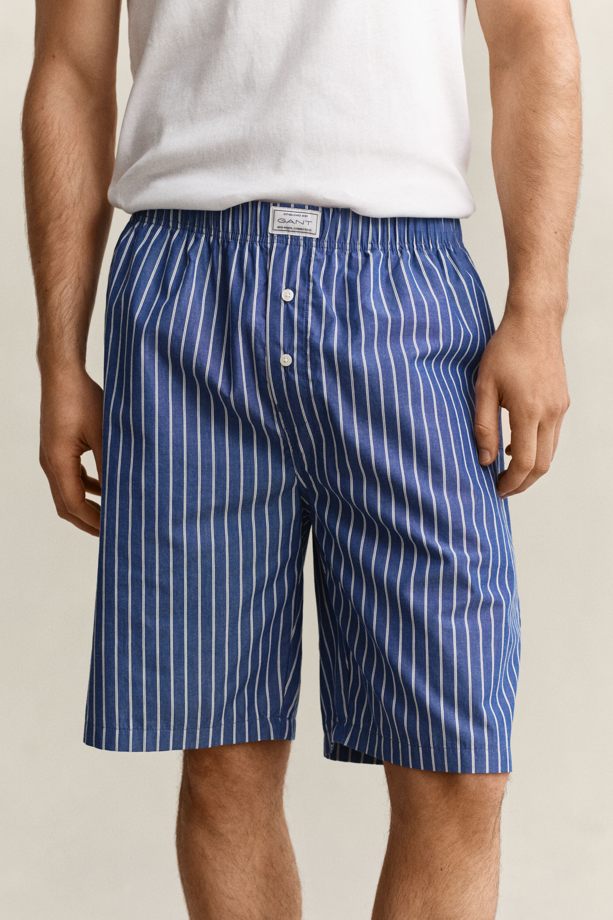 Stribede poplin pyjamasshorts