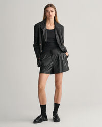 Regular fit læderblazer