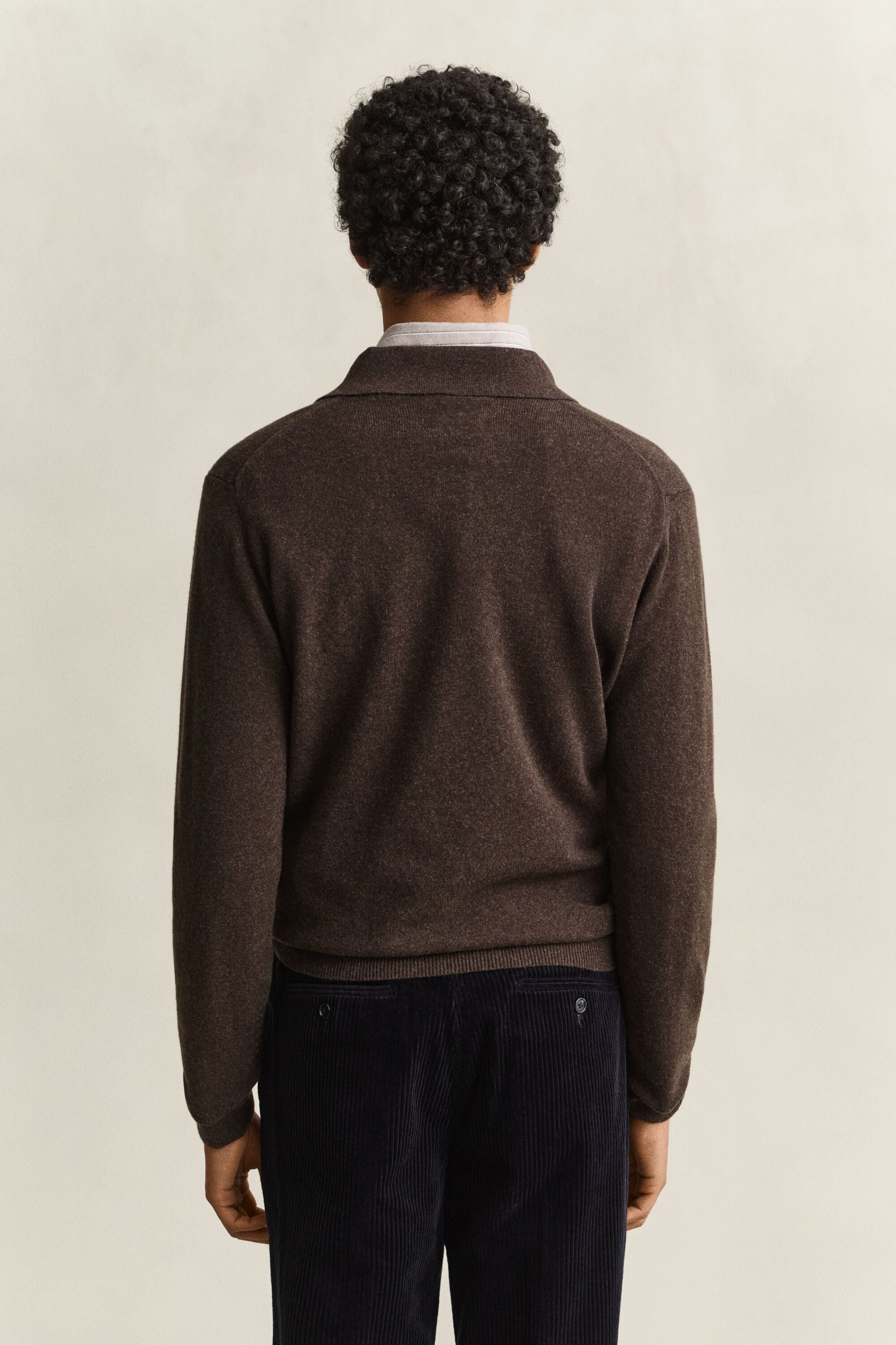 Polosweater af ekstra fin lammeuld