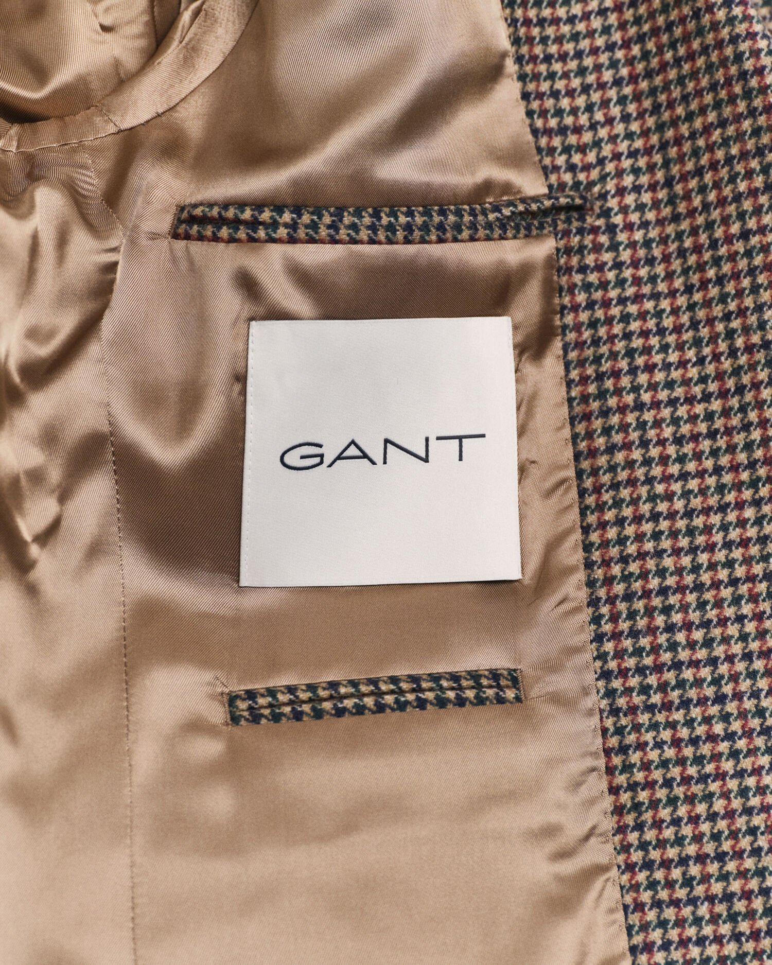 Slim fit houndstooth-ternet blazer