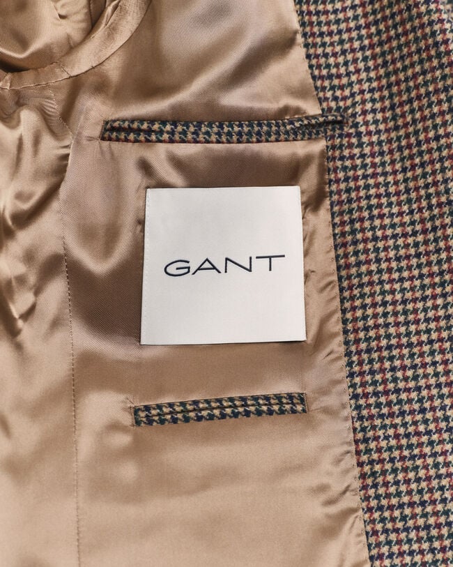 Slim fit houndstooth-ternet blazer