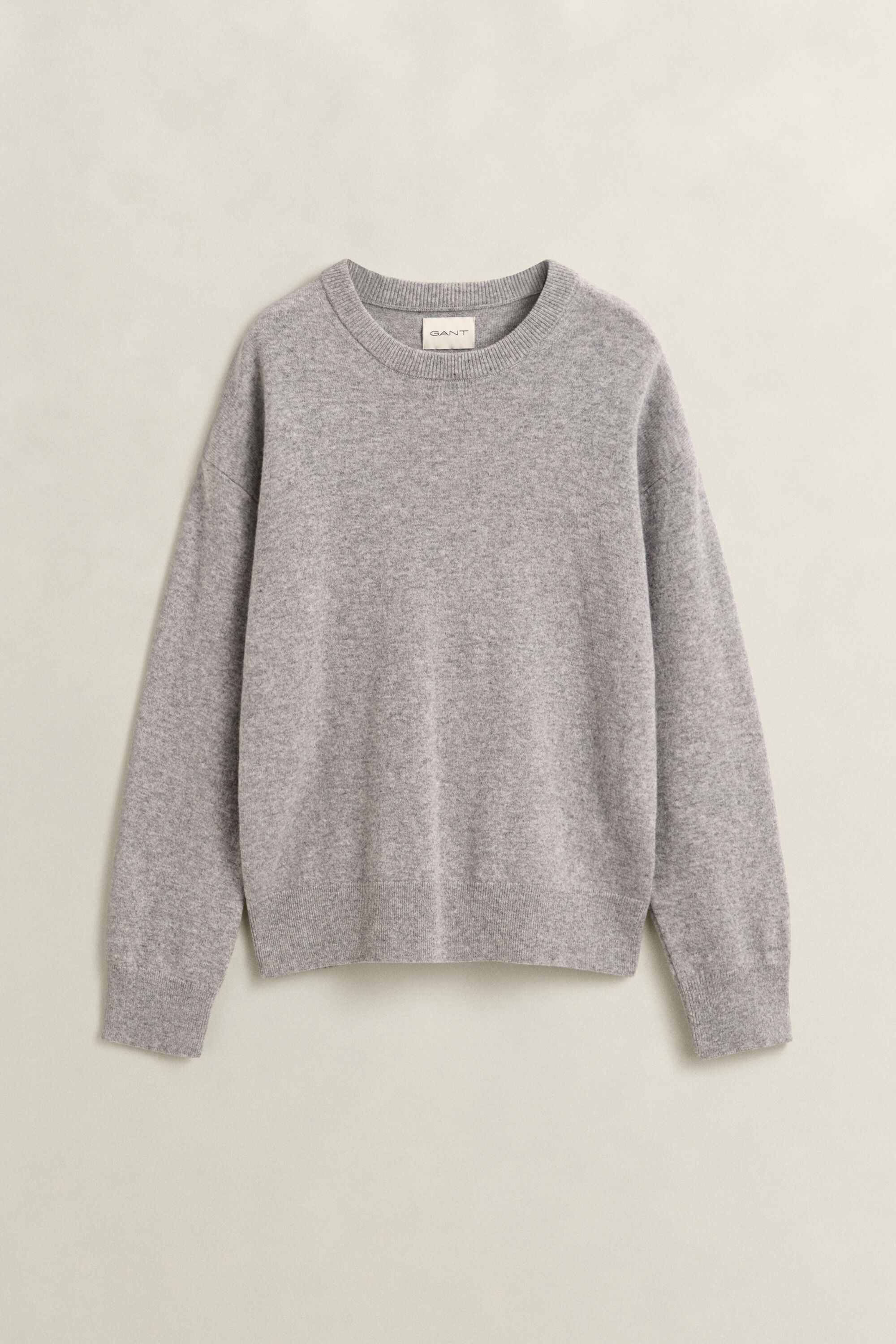 Crewneck sweater i ekstra fin lammeuld