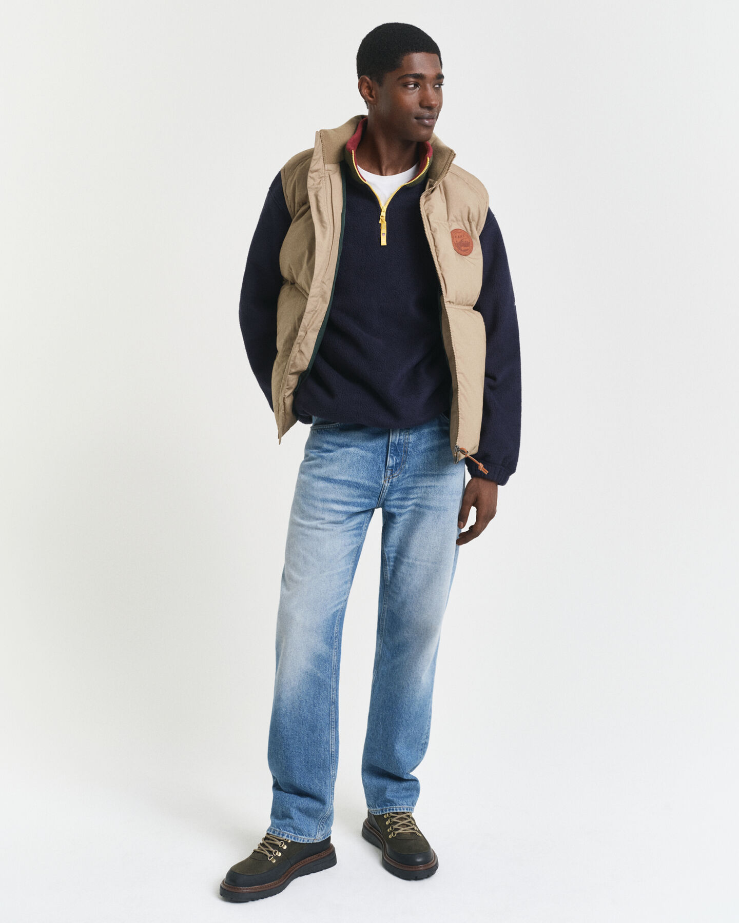 Hættetrøje med farveblokke