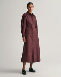 Skjortekjole med fyldige &aelig;rmer