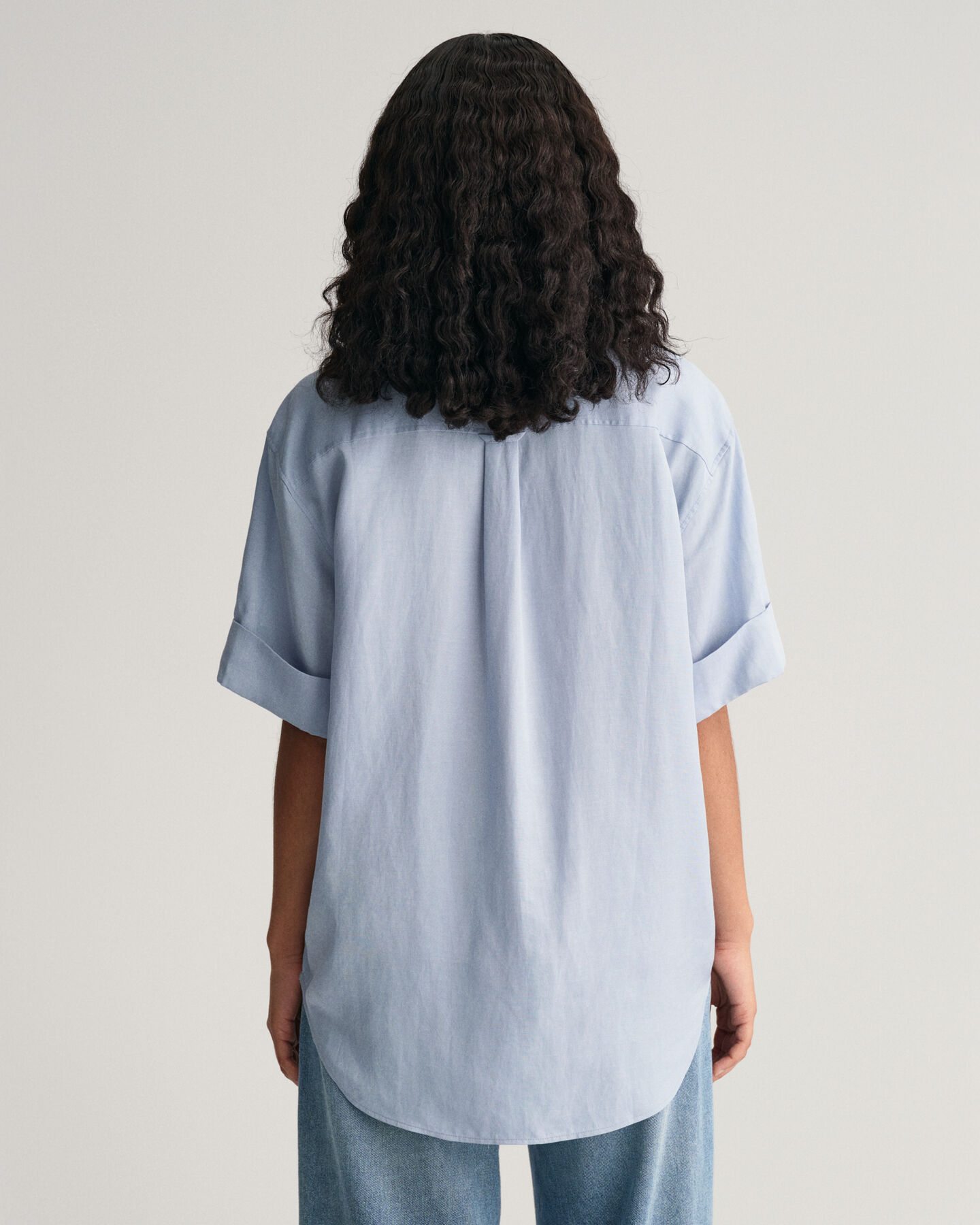 Relaxed fit Pocket Detail skjorte med korte ærmer