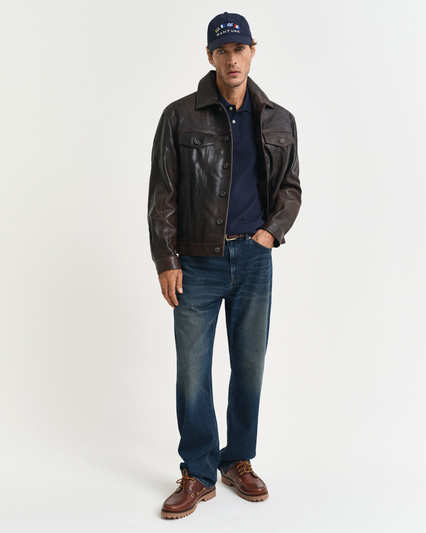 Poloskjorte med tekstur