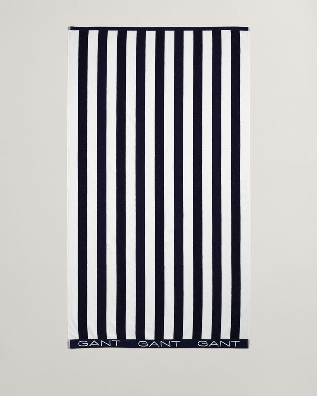 Blokstribet strandhåndklæde