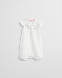 Baby Girl fl&aelig;set piqu&eacute; romper