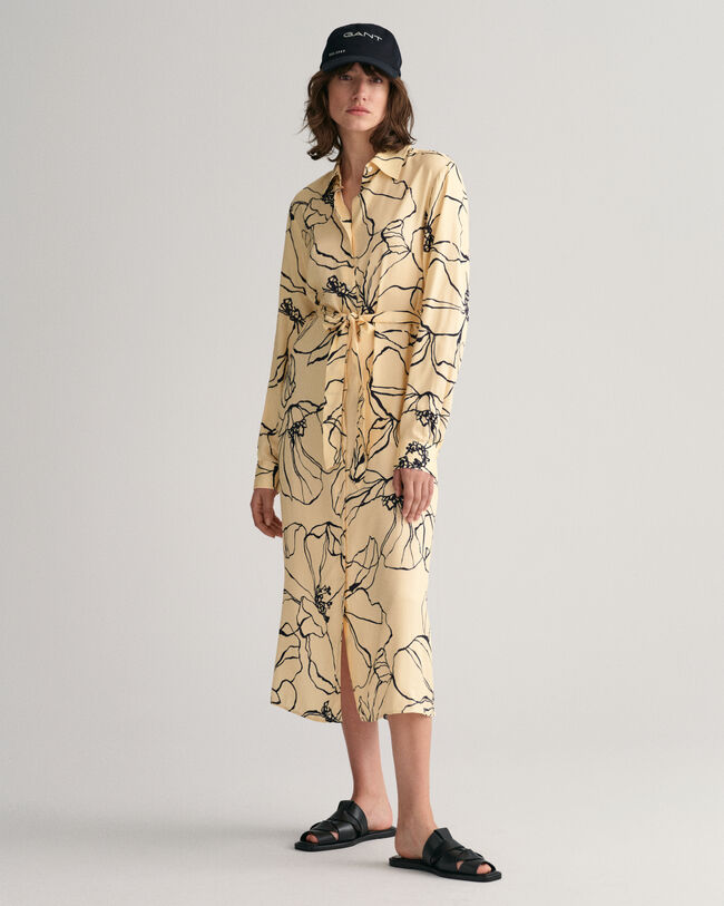 Skjortekjole med Line Drawing