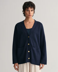 Relaxed fit cardigan med V-hals