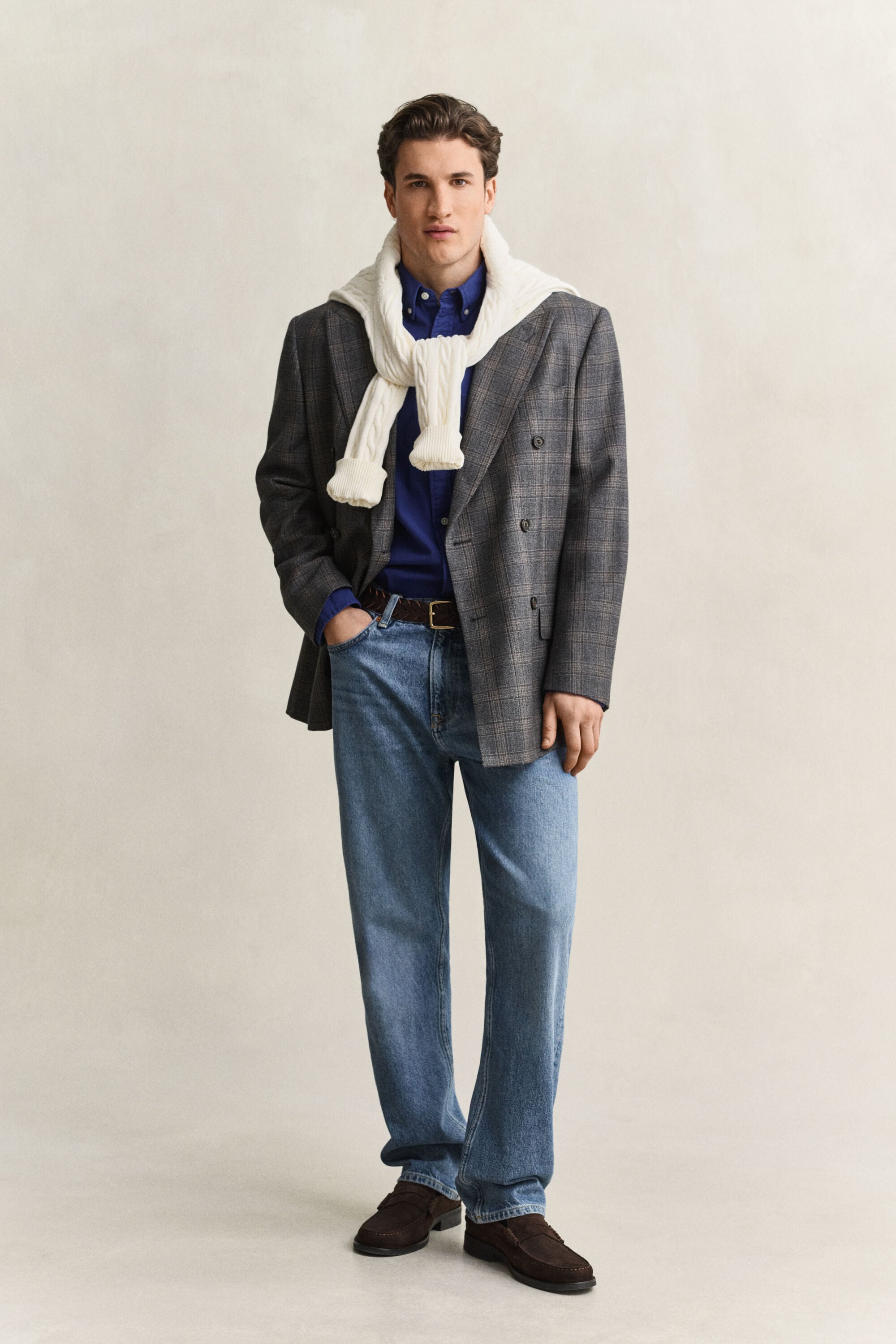 Regular fit skjorte af twill