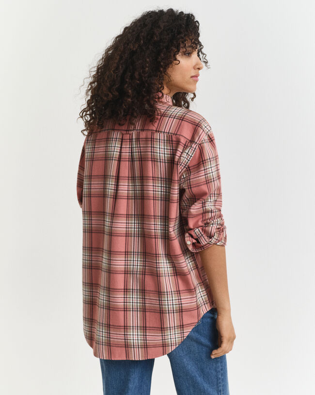 Relaxed fit ternet flannelskjorte