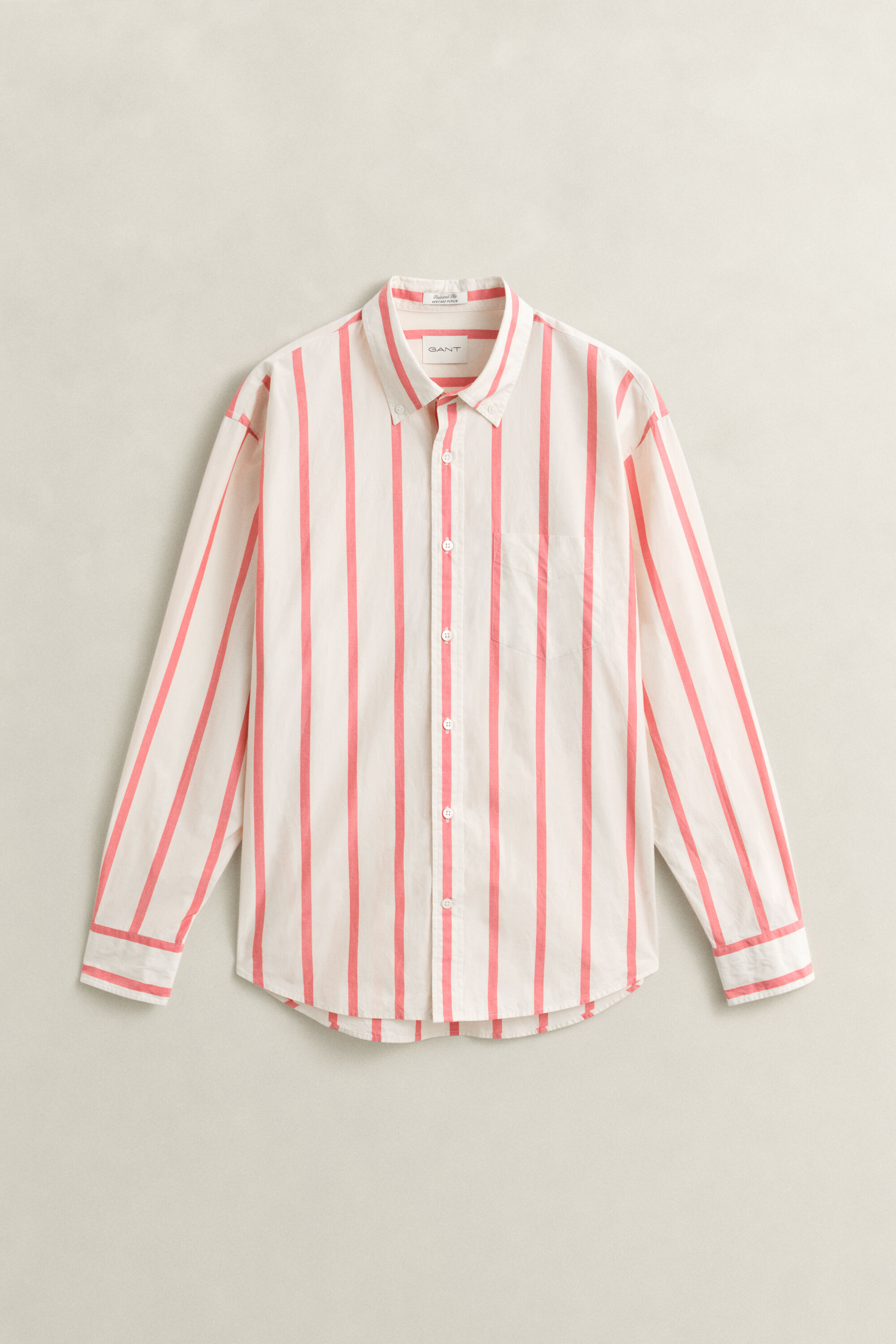 Heritage Poplin skjorte med striber
