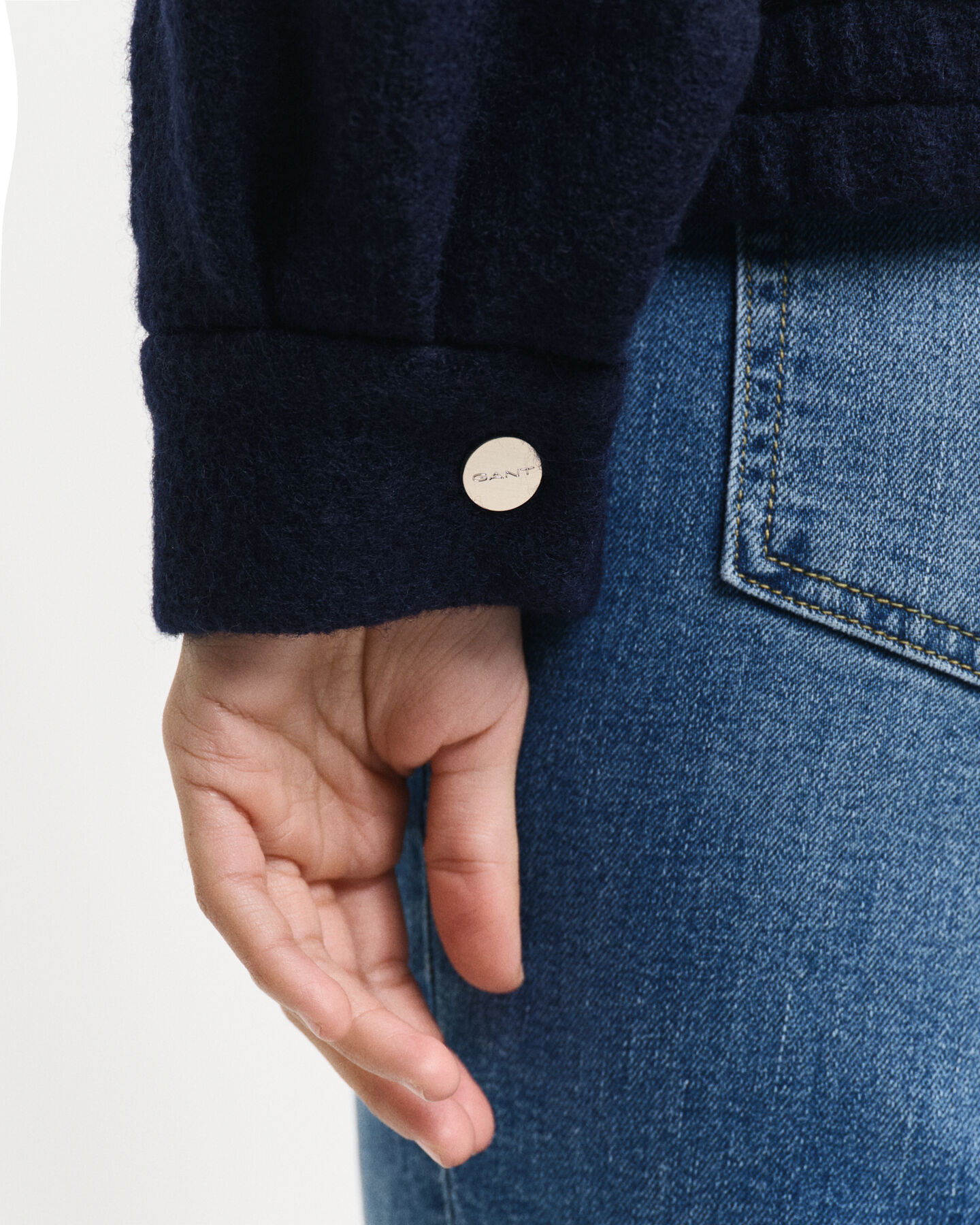 Harrington jakke af uld