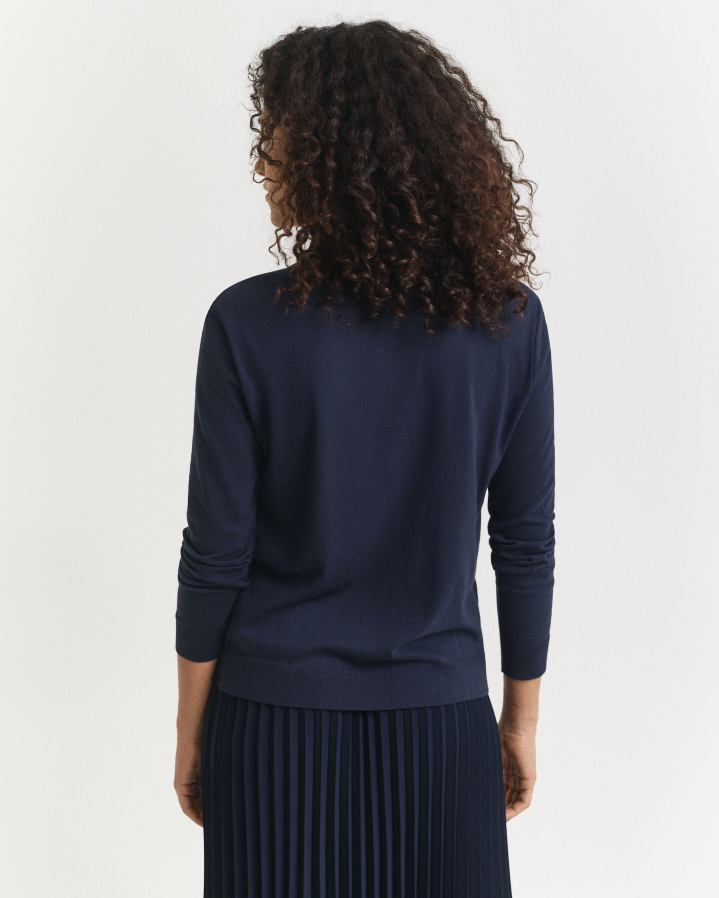 Sømløs langærmet poloskjorte med knapper