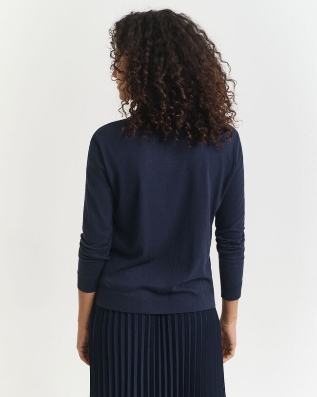 Sømløs langærmet poloskjorte med knapper