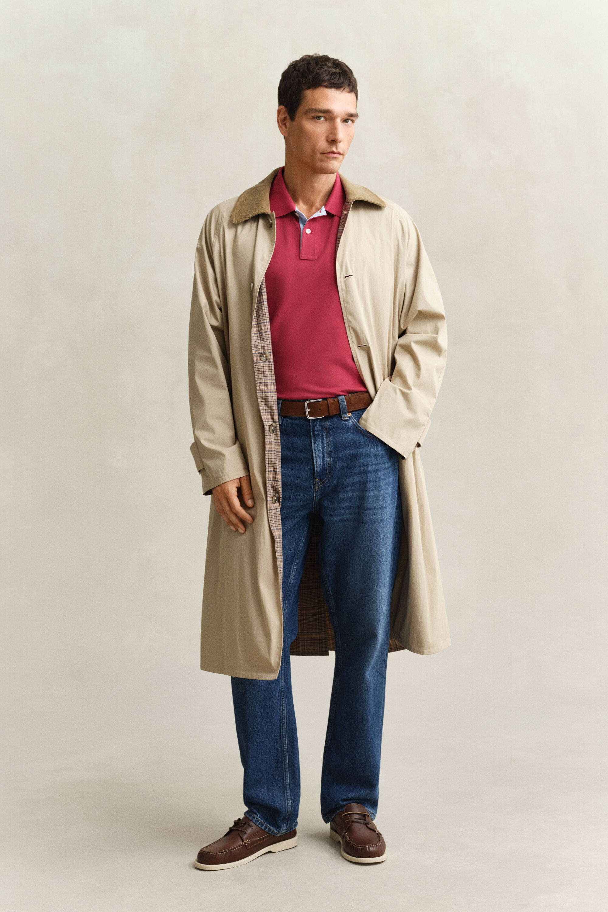 Kontrastfarvet piqué poloskjorte