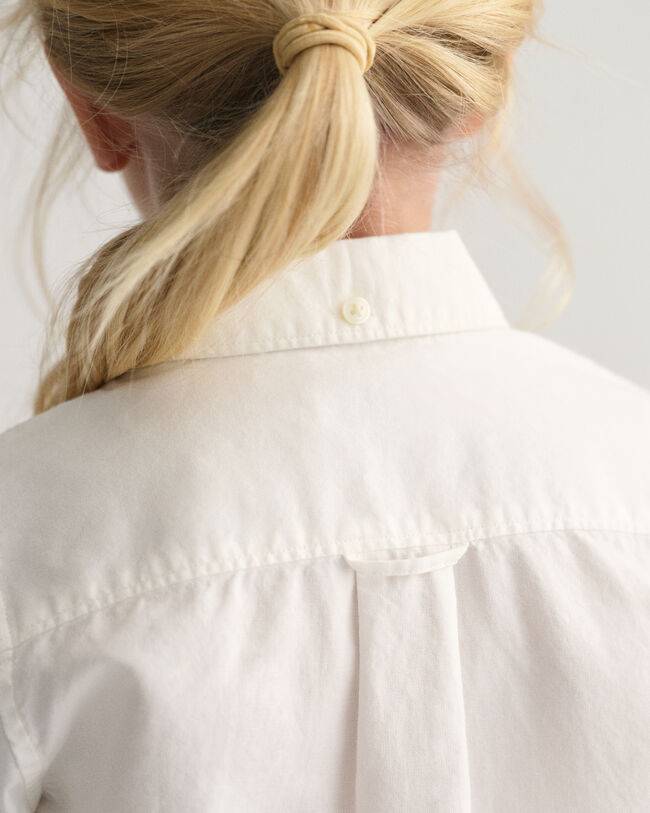 Kids oxford-skjorte med korte &aelig;rmer