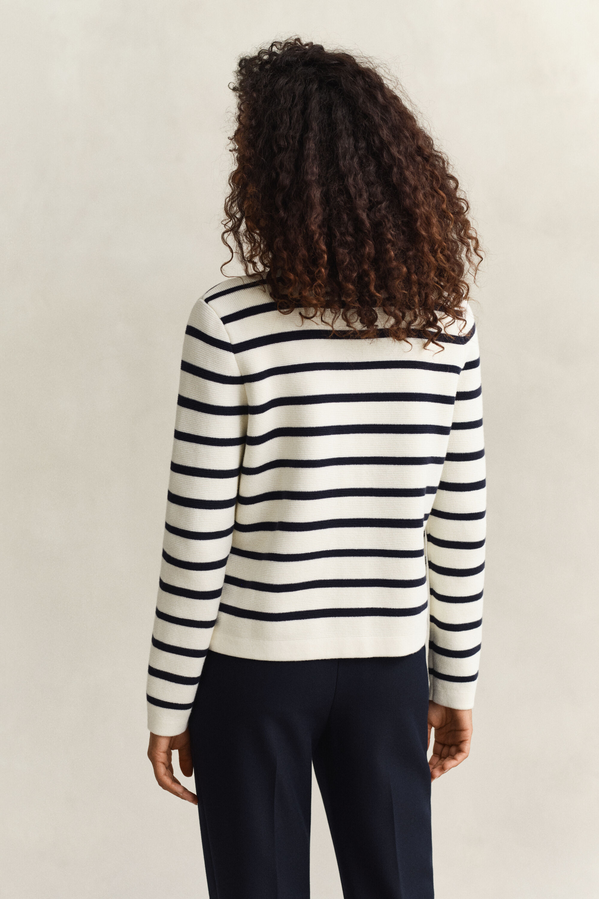 Strikket bomuldsjakke